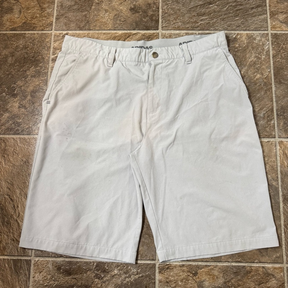 Adidas Shorts Men Size 36Ultimate 365 Woven 10.5” Grey Performance Stretch